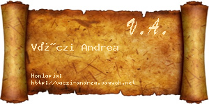 Váczi Andrea névjegykártya
