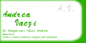 andrea vaczi business card